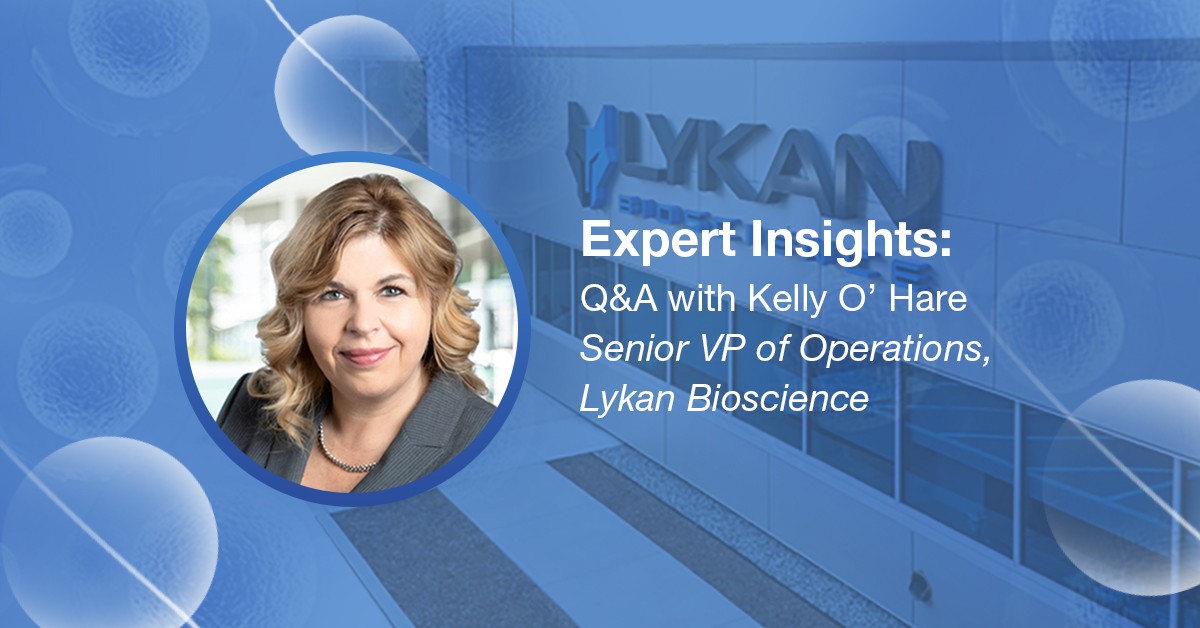 Navigating Cell Therapy Supply Chain Challenges with Kelly O'hare promotional image featuring her headshot and the text of the title of the piece.