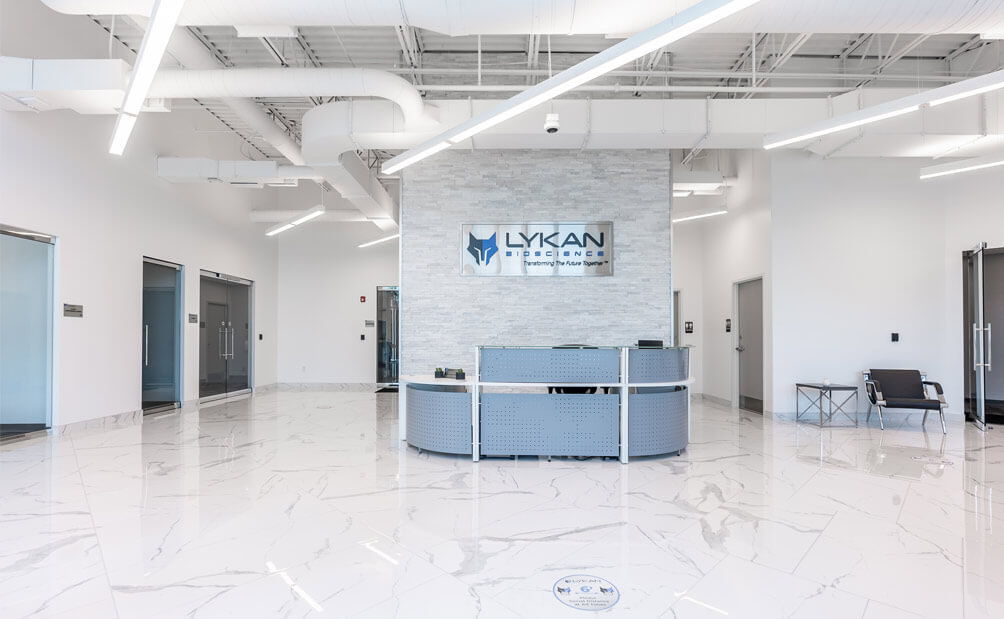 Lykan Bioscience interior with marble flooring
