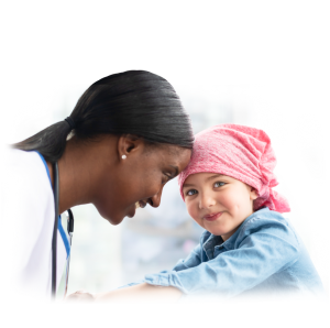 Female doctor with child