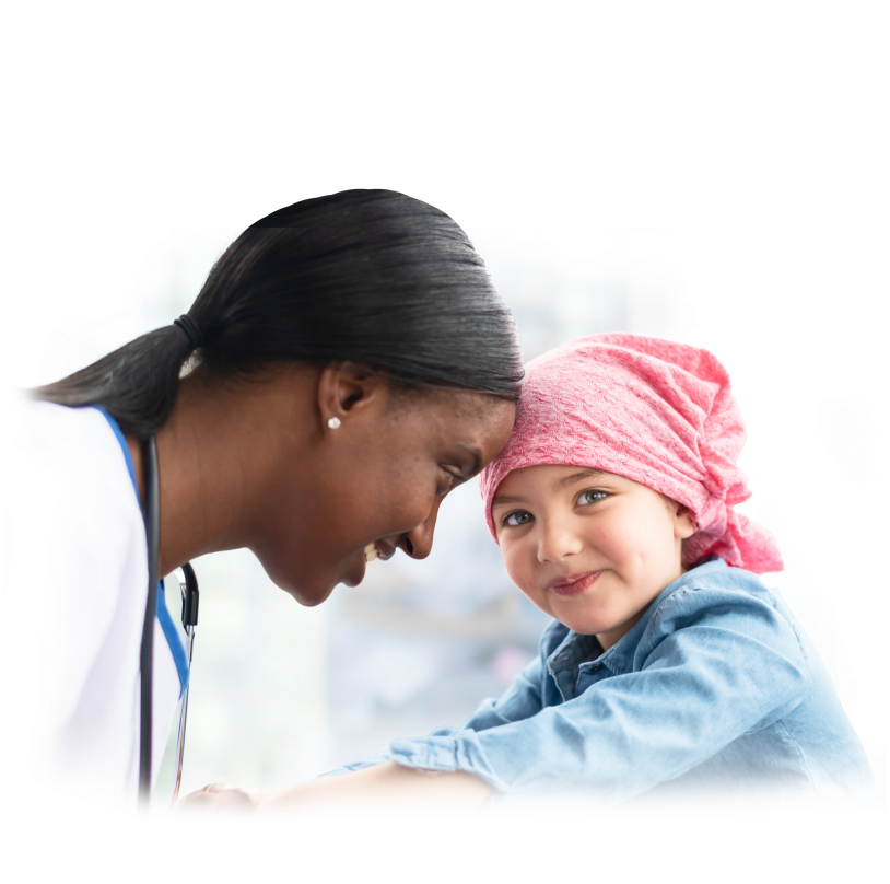 Female doctor with child