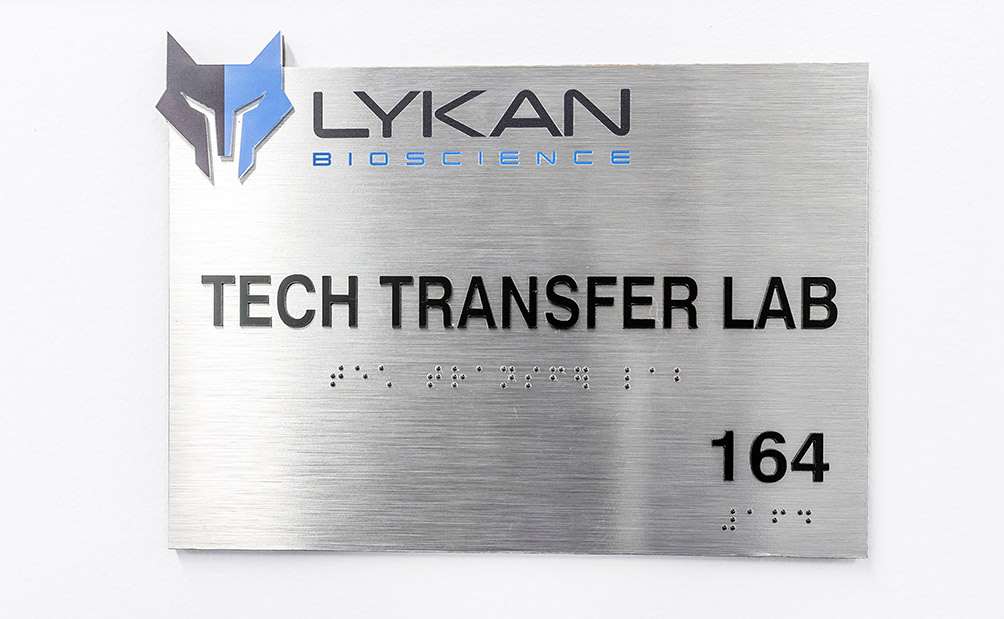 Lykan Tech Transfer Lab sign