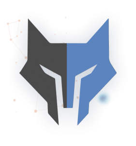 Lykan Logo cutout blue and black